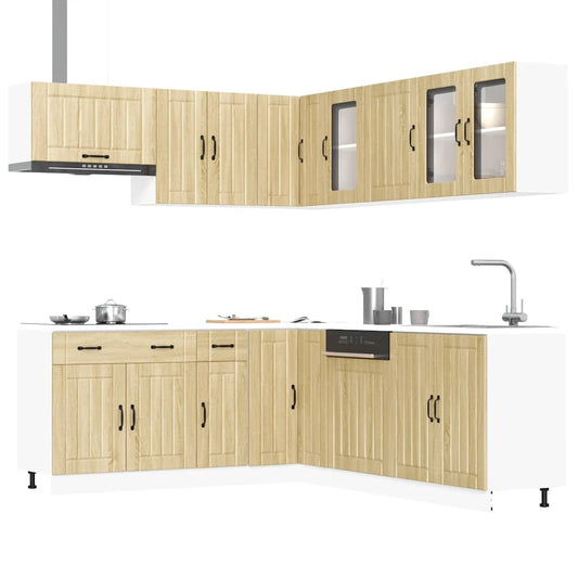Set Mobili da Cucina 11 pz Lucca Rovere Sonoma in Truciolato - homemem39