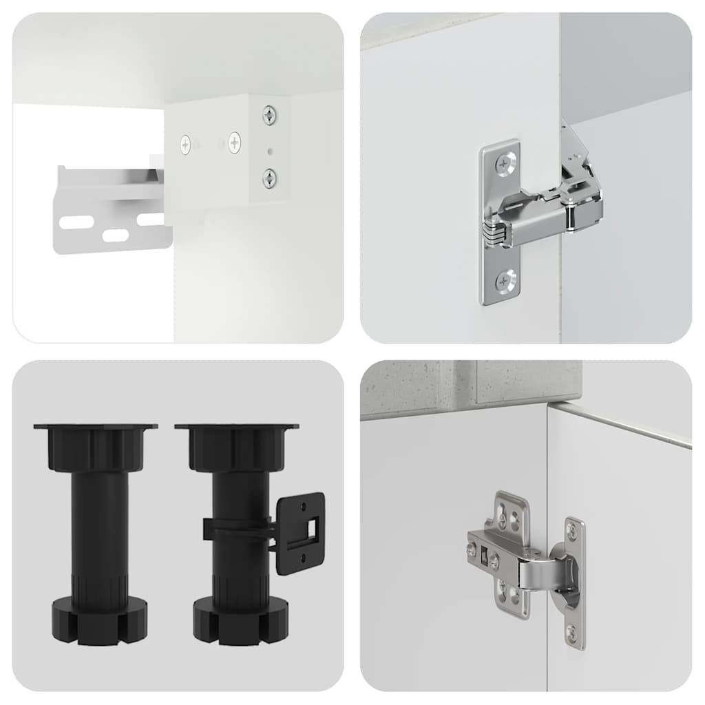 Set Mobili da Cucina 11 pz Lucca Grigio Cemento in Truciolato - homemem39