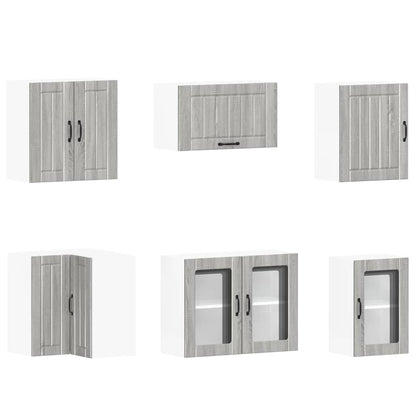 Set Mobili da Cucina 11 pz Lucca Grigio Sonoma in Truciolato - homemem39