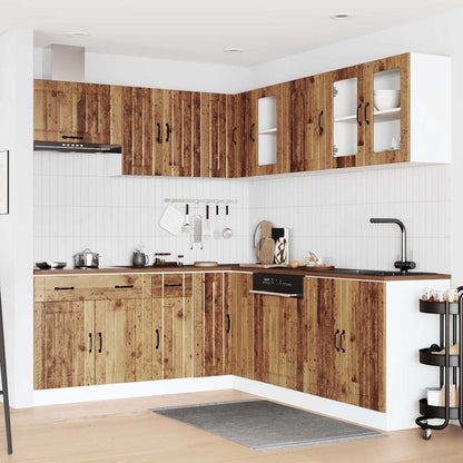 Set Mobili da Cucina 11 pz Lucca Legno Antico in Truciolato - homemem39