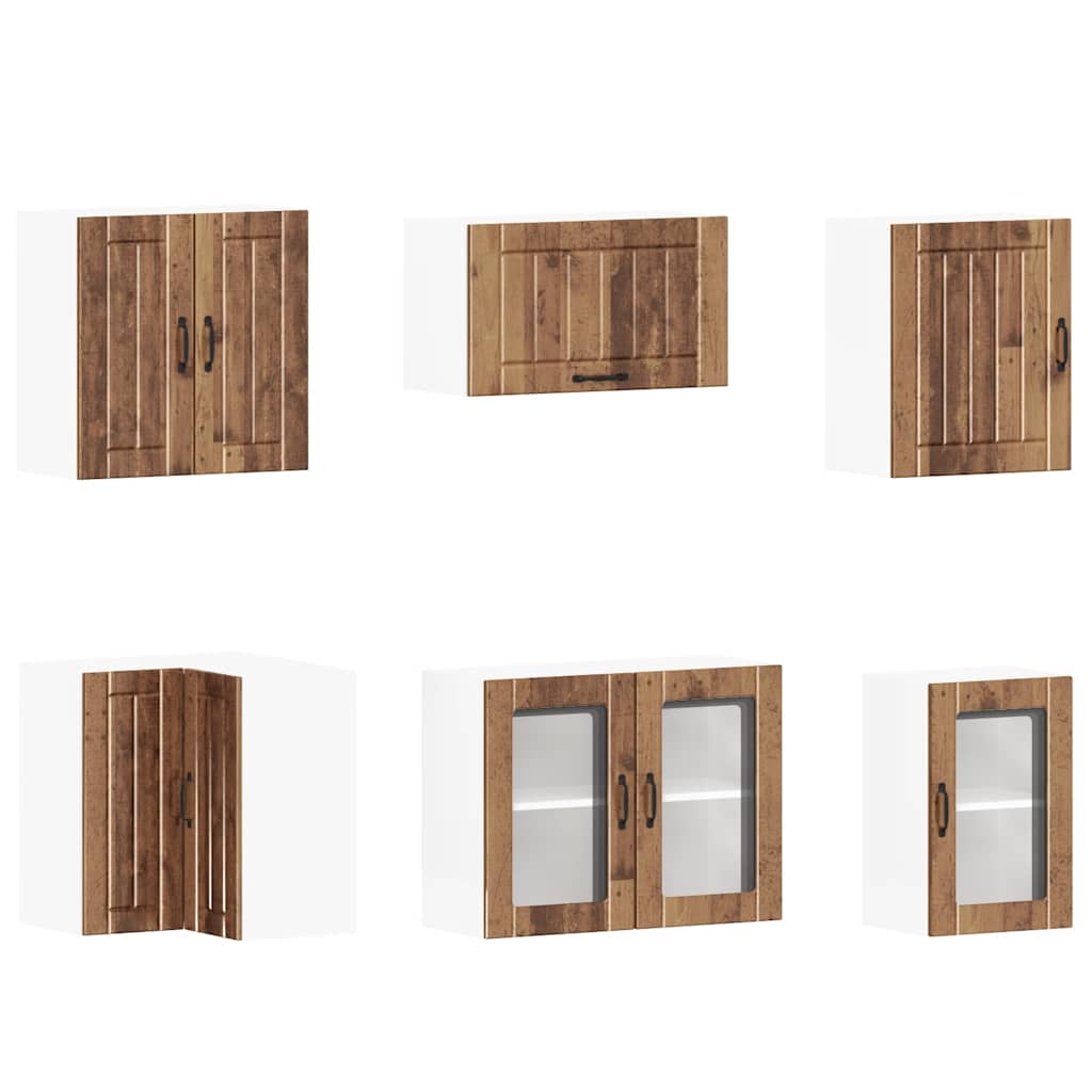Set Mobili da Cucina 11 pz Lucca Legno Antico in Truciolato | homemem39