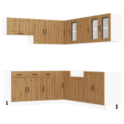 Set Mobili da Cucina 11 pz Lucca Rovere Artigianale Truciolato | homemem39