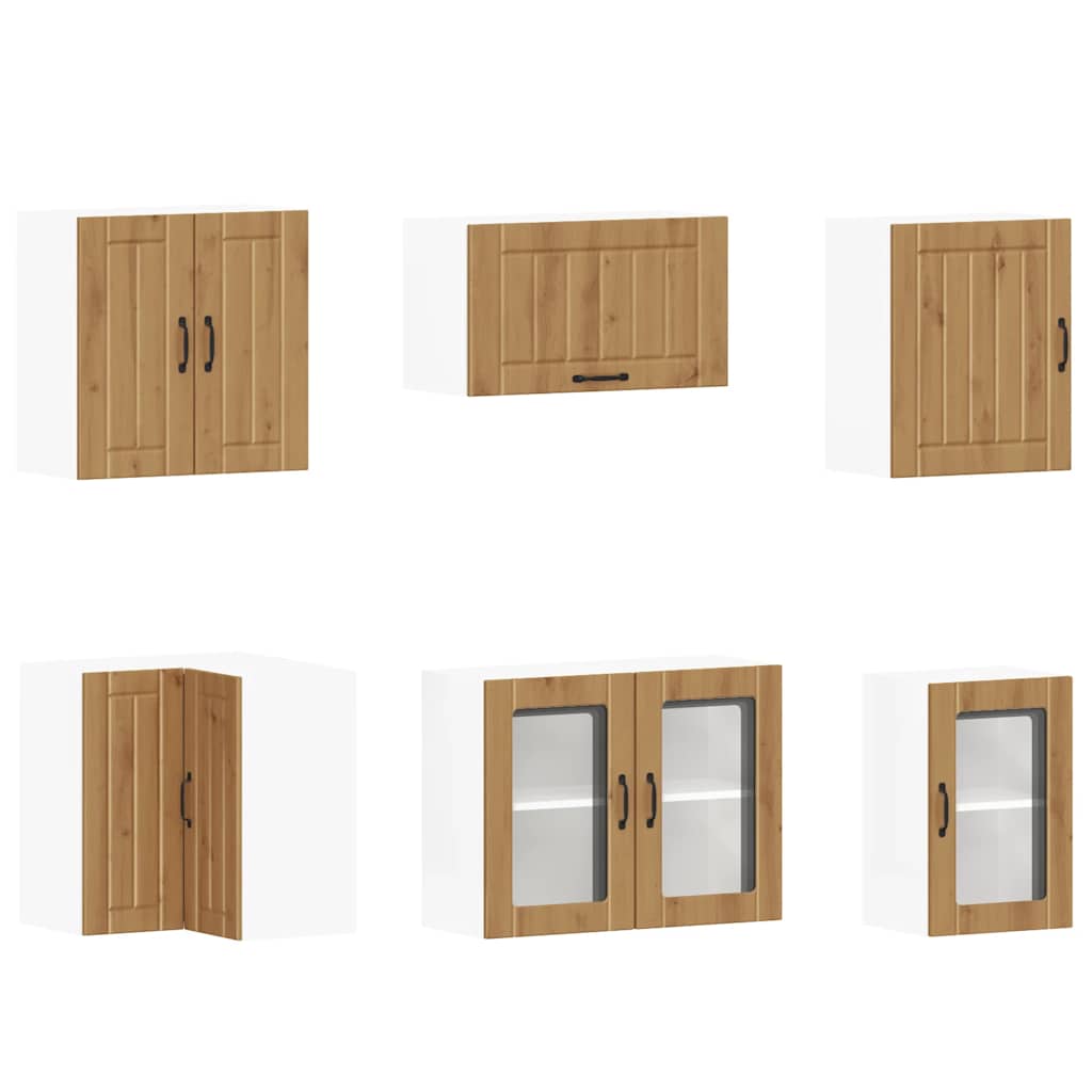 Set Mobili da Cucina 11 pz Lucca Rovere Artigianale Truciolato - homemem39