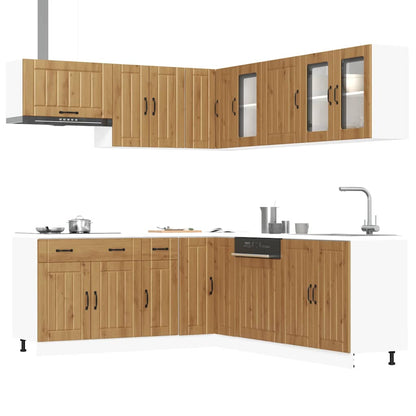 Set Mobili da Cucina 11 pz Lucca Rovere Artigianale Truciolato | homemem39
