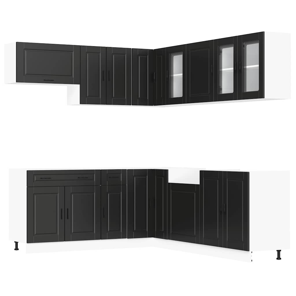Set Mobili da Cucina 11 pz Porto Neri Legno Multistrato | homemem39