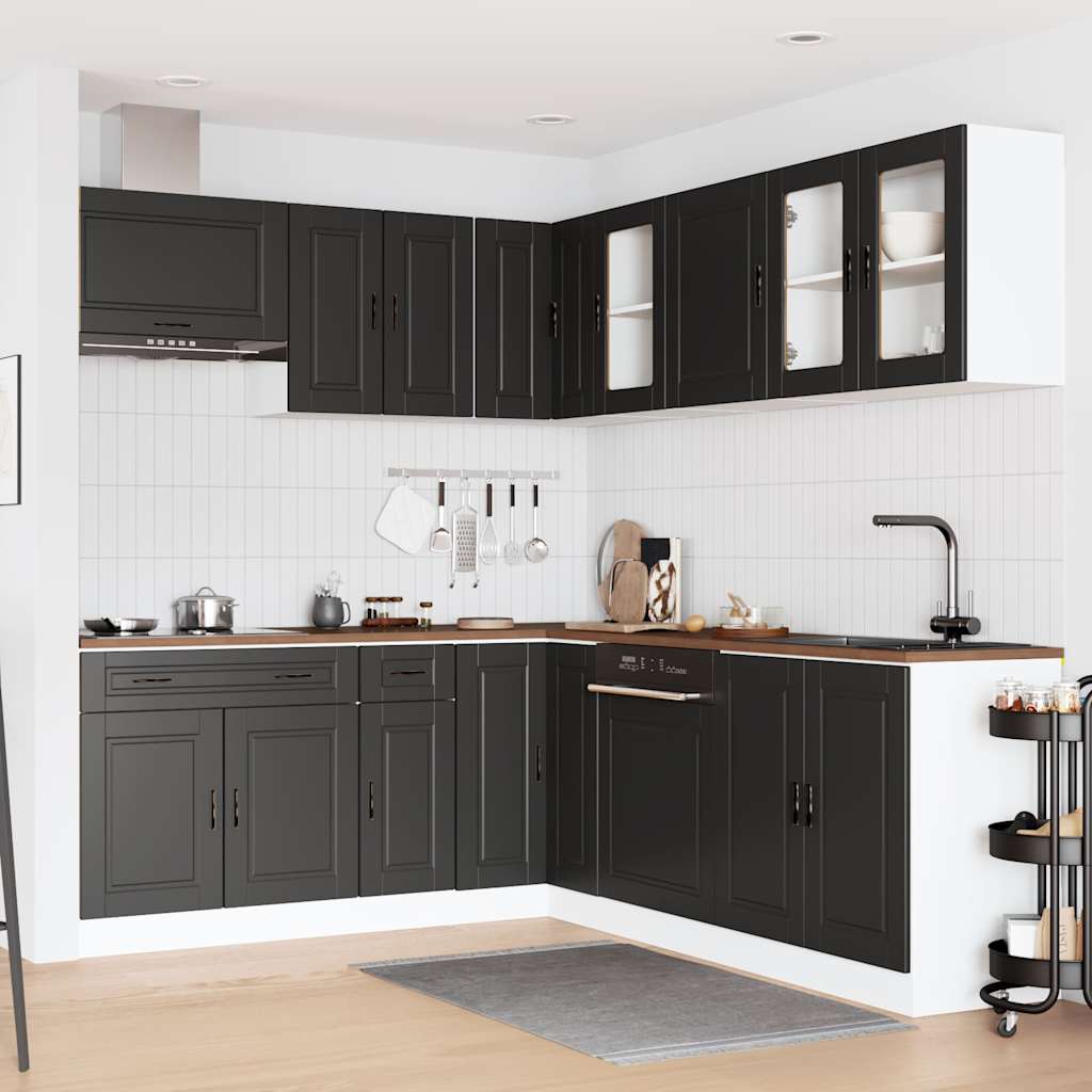 Set Mobili da Cucina 11 pz Porto Neri Legno Multistrato - homemem39