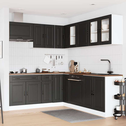 Set Mobili da Cucina 11 pz Porto Neri Legno Multistrato - homemem39