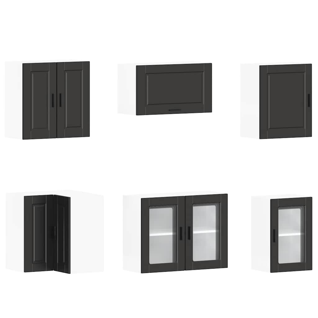 Set Mobili da Cucina 11 pz Porto Neri Legno Multistrato | homemem39