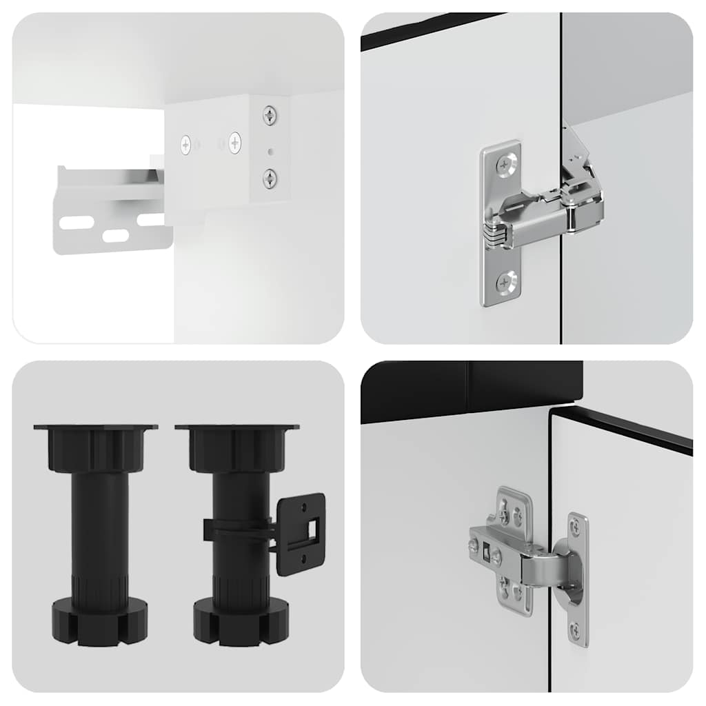 Set Mobili da Cucina 11 pz Porto Neri Legno Multistrato | homemem39