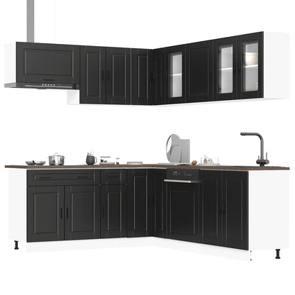 Set Mobili da Cucina 11 pz Porto Neri Legno Multistrato - homemem39