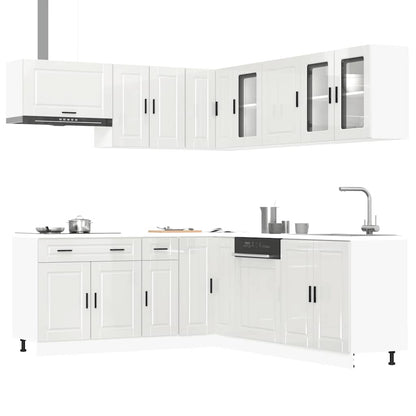 Set Mobili da Cucina 11 pz Porto Bianchi Lucido in Truciolato - homemem39