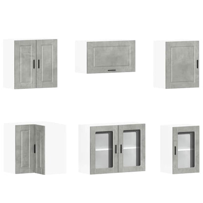 Set Mobili da Cucina 11 pz Porto Grigio Cemento in Truciolato - homemem39