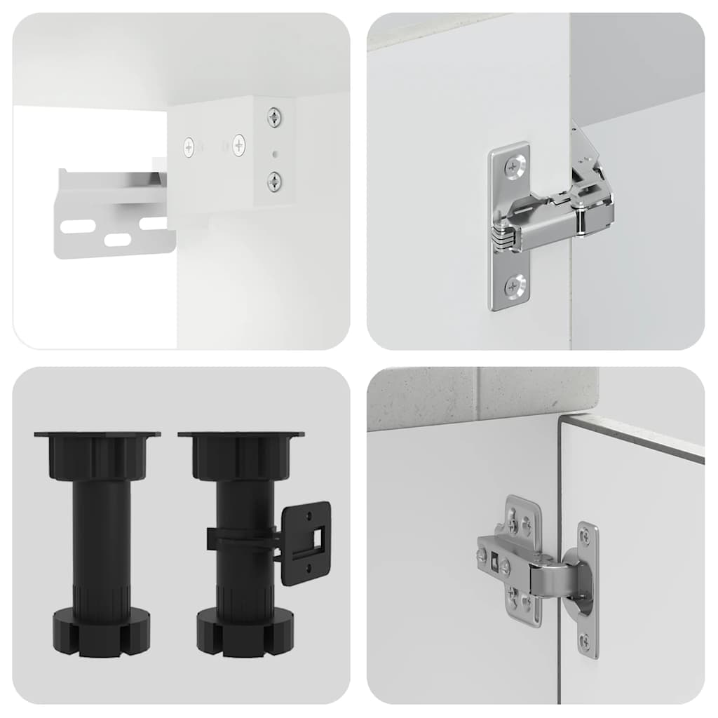 Set Mobili da Cucina 11 pz Porto Grigio Cemento in Truciolato - homemem39