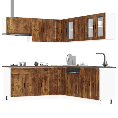 Set Mobili da Cucina 11 pz Porto Rovere Fumo in Truciolato - homemem39