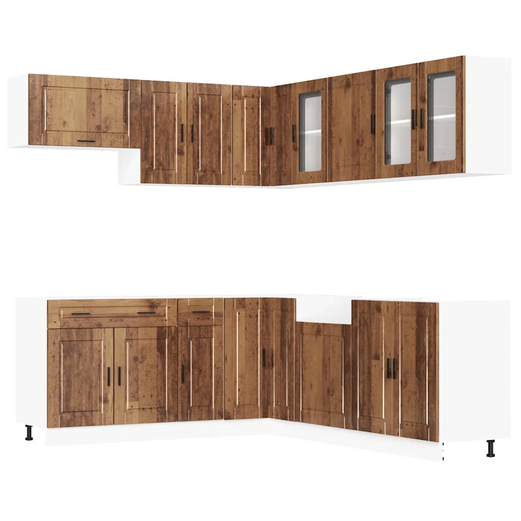 Set Mobili da Cucina 11 pz Porto Legno Antico in Truciolato - homemem39