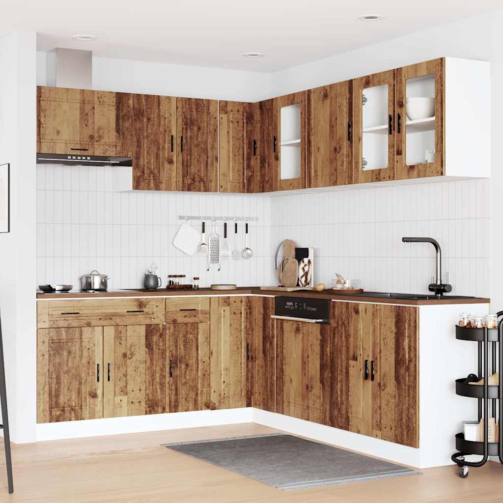 Set Mobili da Cucina 11 pz Porto Legno Antico in Truciolato - homemem39