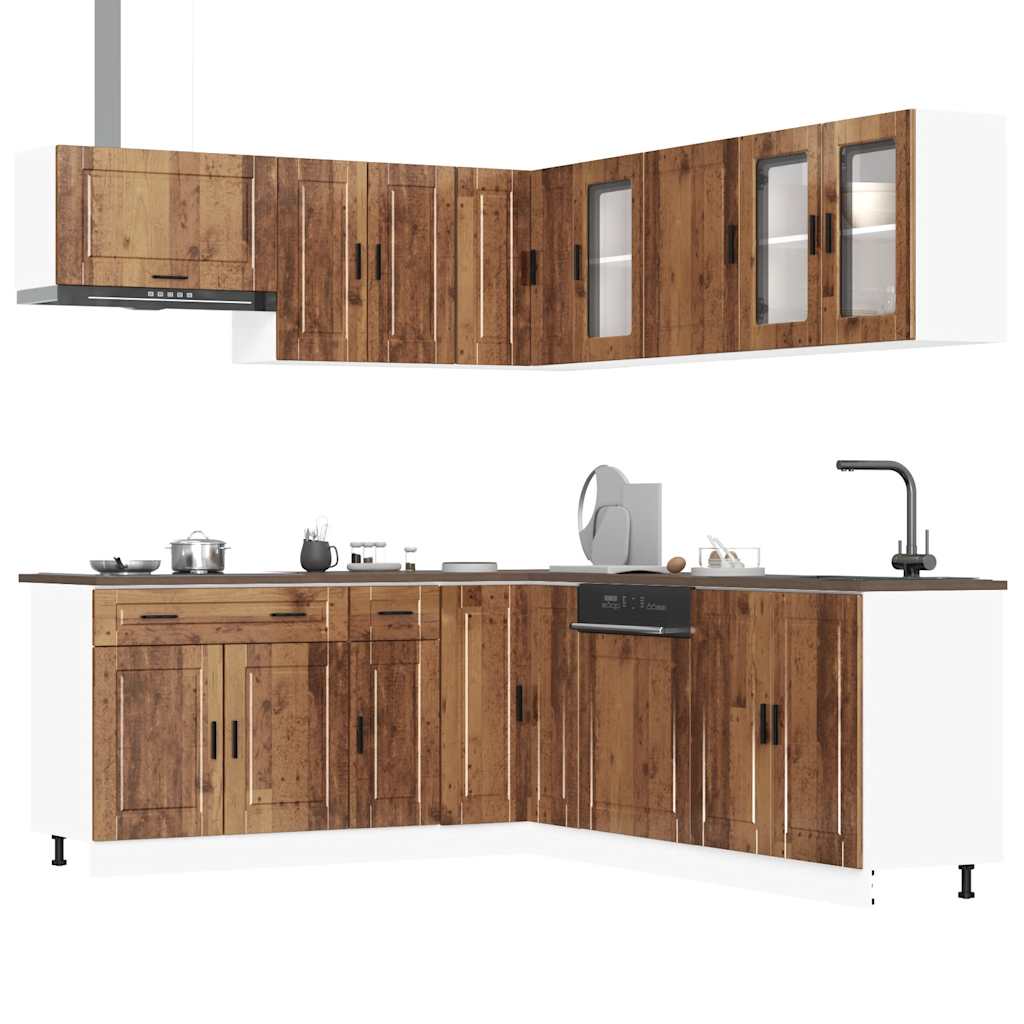 Set Mobili da Cucina 11 pz Porto Legno Antico in Truciolato - homemem39