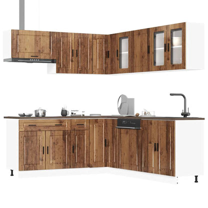 Set Mobili da Cucina 11 pz Porto Legno Antico in Truciolato - homemem39