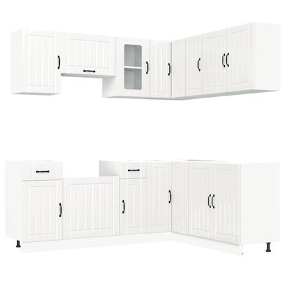 Set Mobili da Cucina 11 pz Kalmar Bianchi Lucido in Truciolato - homemem39