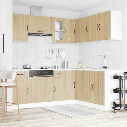 Set Mobili da Cucina 11 pz Kalmar Rovere Sonoma in Truciolato - homemem39