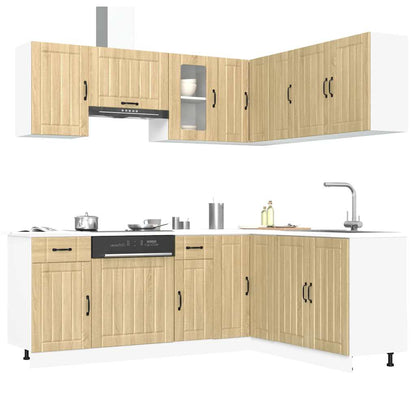 Set Mobili da Cucina 11 pz Kalmar Rovere Sonoma in Truciolato - homemem39