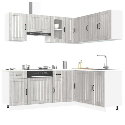 Set Mobili da Cucina 11 pz Kalmar Grigio Sonoma in Truciolato - homemem39