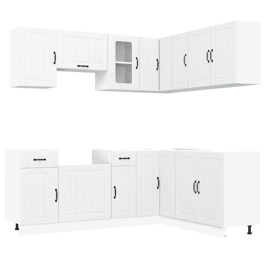 Set Mobili da Cucina 11 pz Lucca Bianchi Legno Multistrato - homemem39