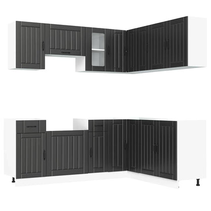 Set Mobili da Cucina 11 pz Lucca Neri Legno Multistrato - homemem39