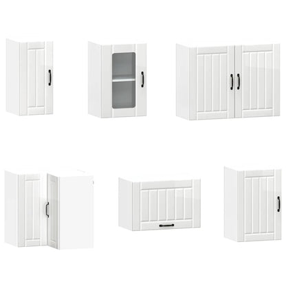 Set Mobili da Cucina 11 pz Lucca Bianchi Lucido in Truciolato | homemem39