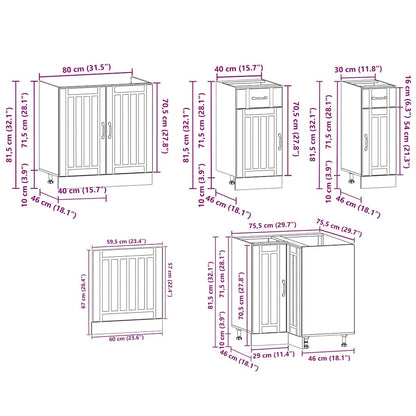 Set Mobili da Cucina 11 pz Lucca Rovere Sonoma in Truciolato - homemem39