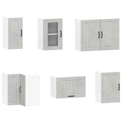 Set Mobili da Cucina 11 pz Lucca Grigio Cemento in Truciolato - homemem39