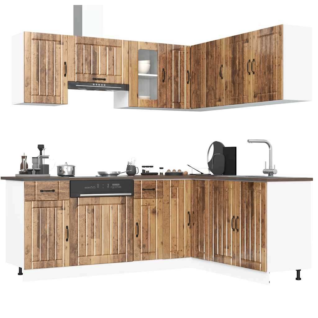 Set Mobili da Cucina 11 pz Lucca Legno Antico in Truciolato - homemem39