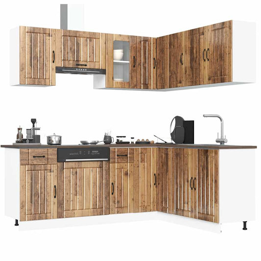Set Mobili da Cucina 11 pz Lucca Legno Antico in Truciolato - homemem39