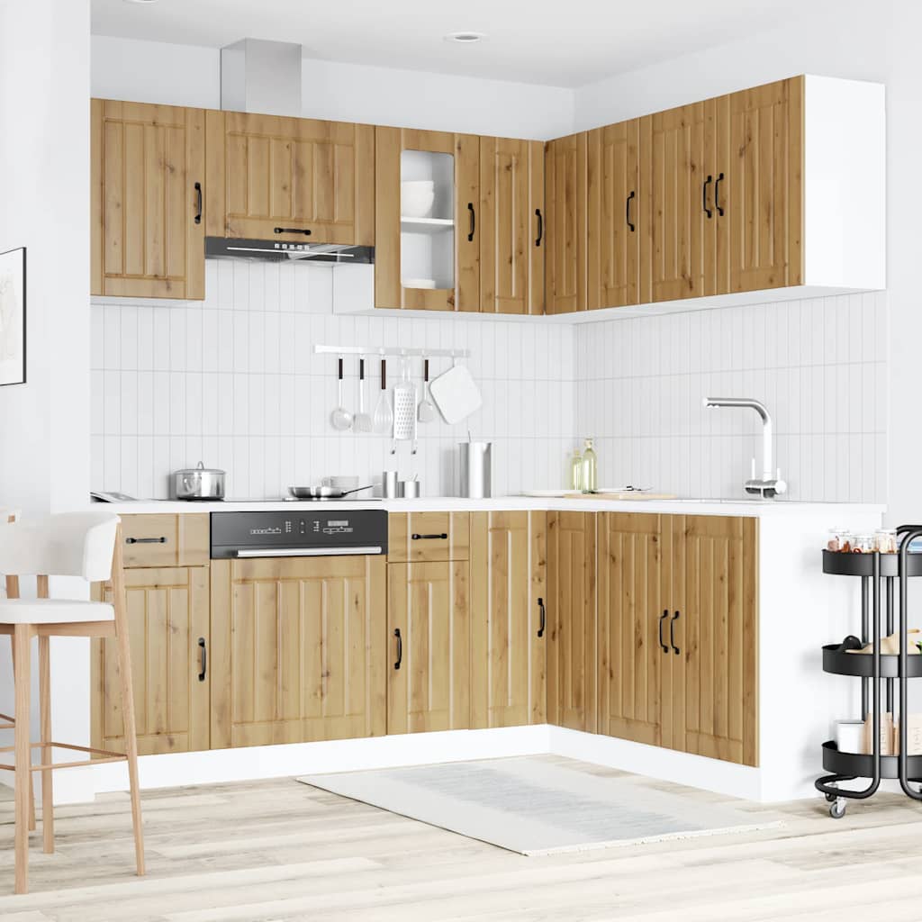 Set Mobili da Cucina 11 pz Lucca Rovere Artigianale Truciolato - homemem39