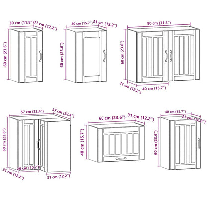 Set Mobili da Cucina 11 pz Lucca Rovere Artigianale Truciolato - homemem39