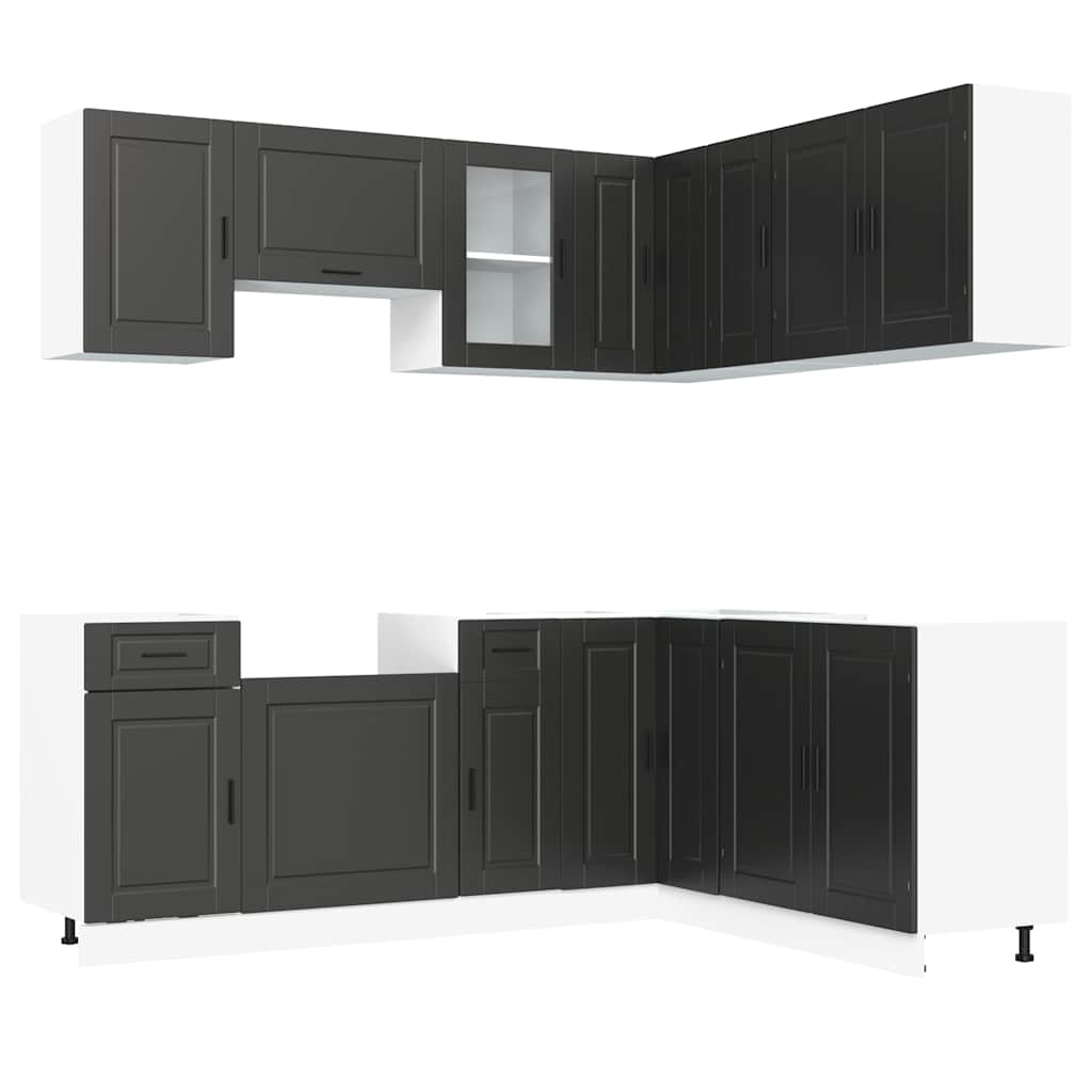 Set Mobili da Cucina 11 pz Porto Neri Legno Multistrato - homemem39
