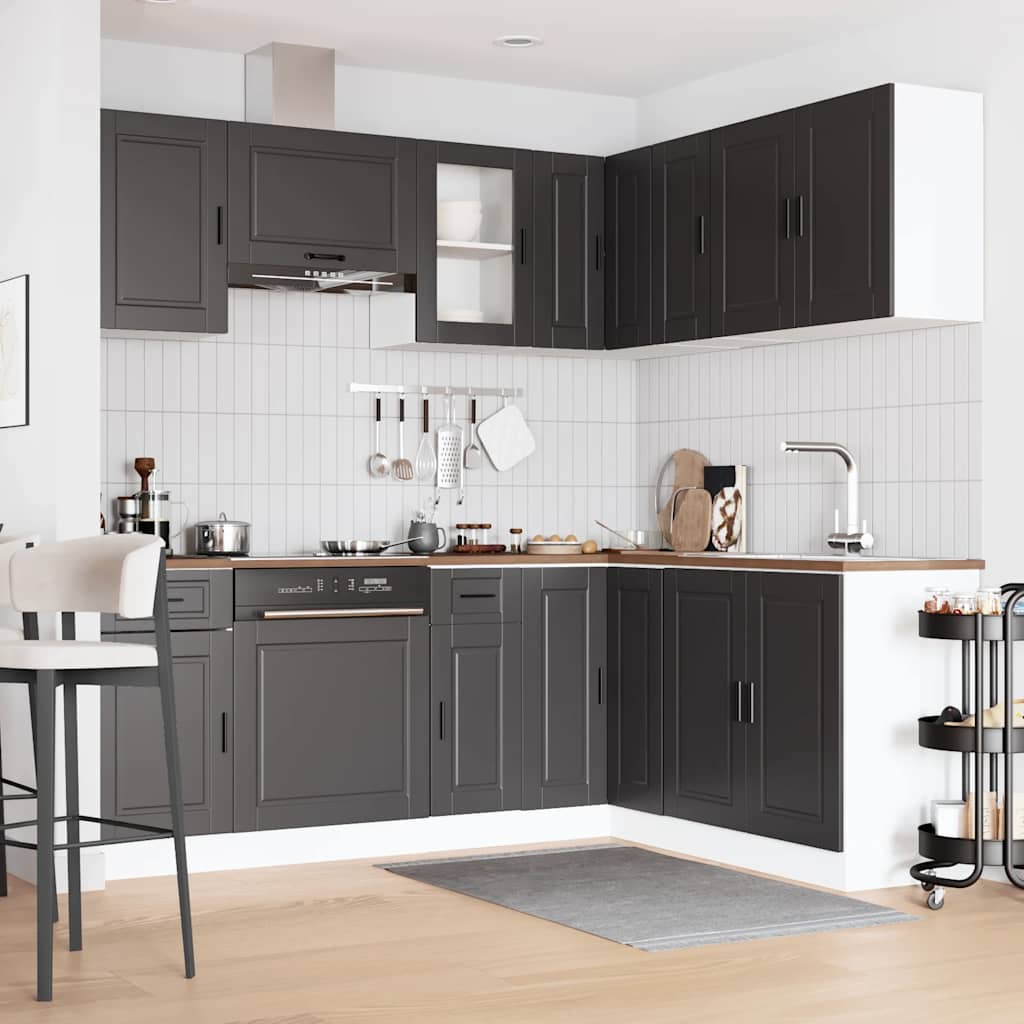 Set Mobili da Cucina 11 pz Porto Neri Legno Multistrato - homemem39