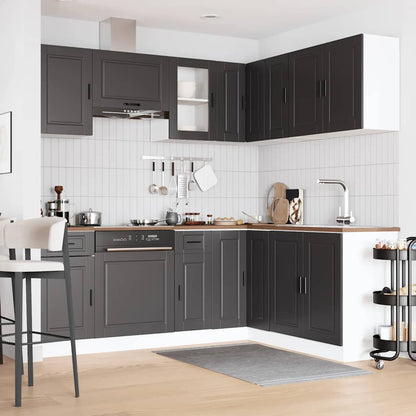 Set Mobili da Cucina 11 pz Porto Neri Legno Multistrato - homemem39