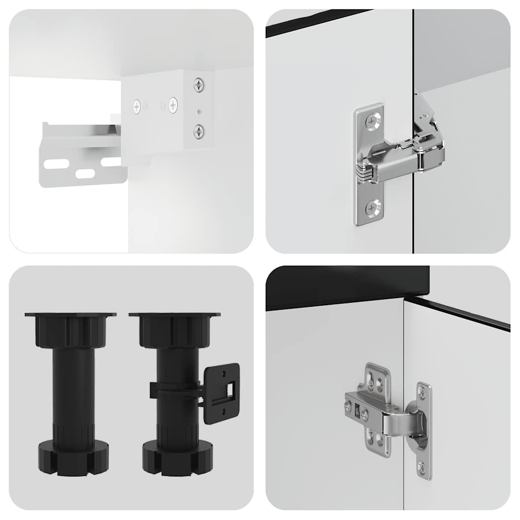 Set Mobili da Cucina 11 pz Porto Neri Legno Multistrato - homemem39