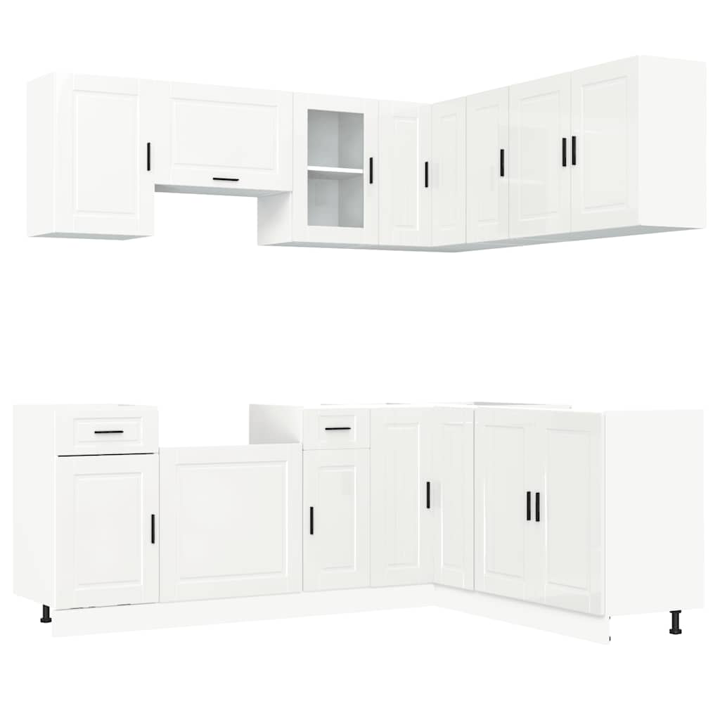 Set Mobili da Cucina 11 pz Porto Bianchi Lucido in Truciolato - homemem39
