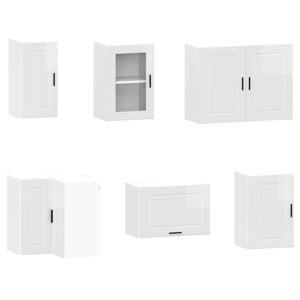 Set Mobili da Cucina 11 pz Porto Bianchi Lucido in Truciolato - homemem39