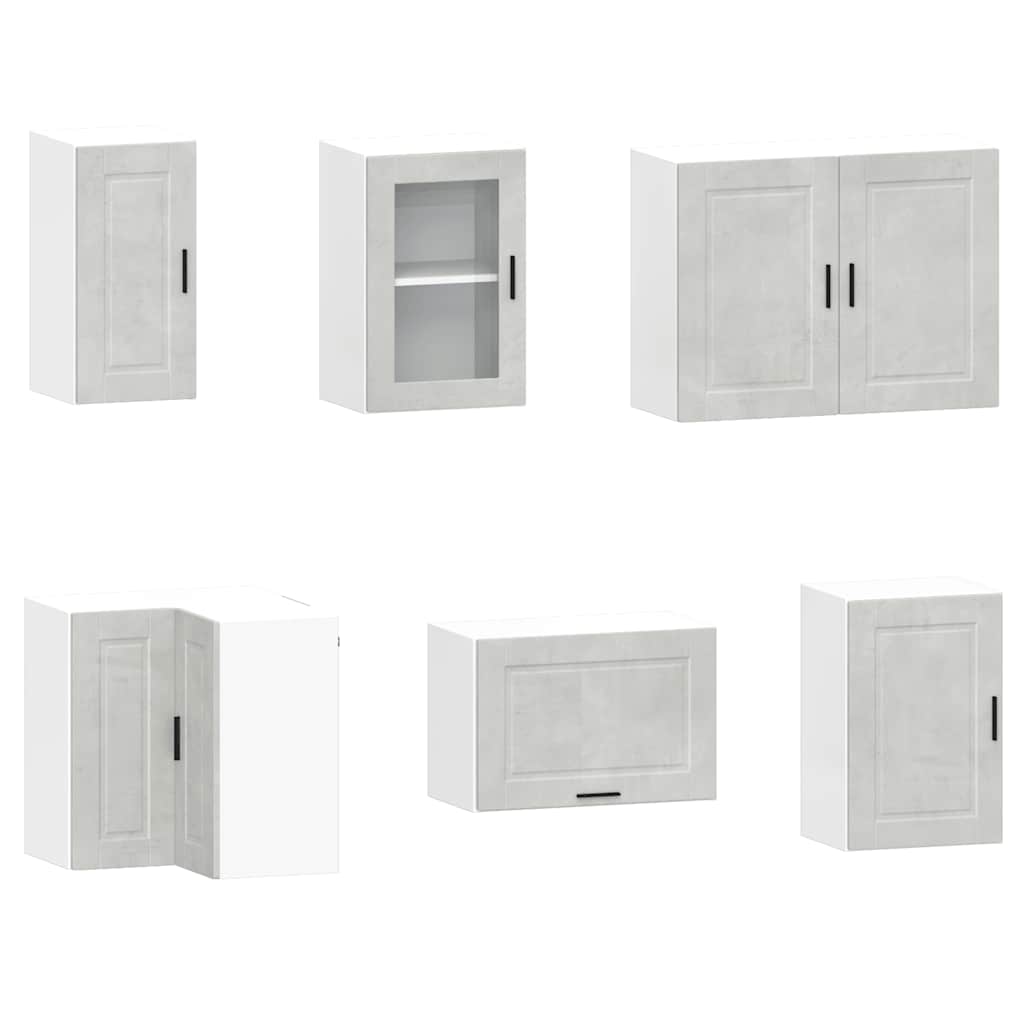 Set Mobili da Cucina 11 pz Porto Grigio Cemento in Truciolato - homemem39