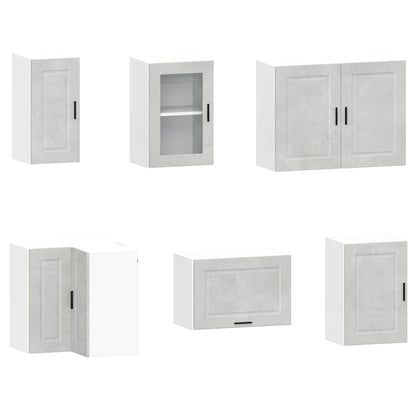 Set Mobili da Cucina 11 pz Porto Grigio Cemento in Truciolato - homemem39