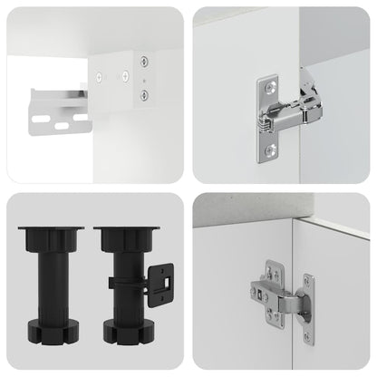 Set Mobili da Cucina 11 pz Porto Grigio Cemento in Truciolato - homemem39