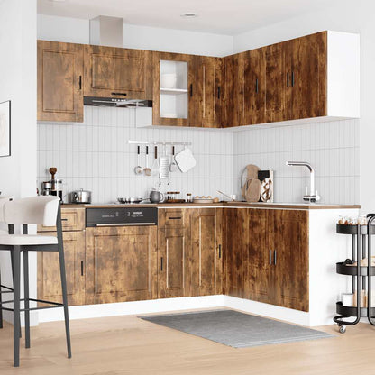 Set Mobili da Cucina 11 pz Porto Rovere Fumo in Truciolato - homemem39
