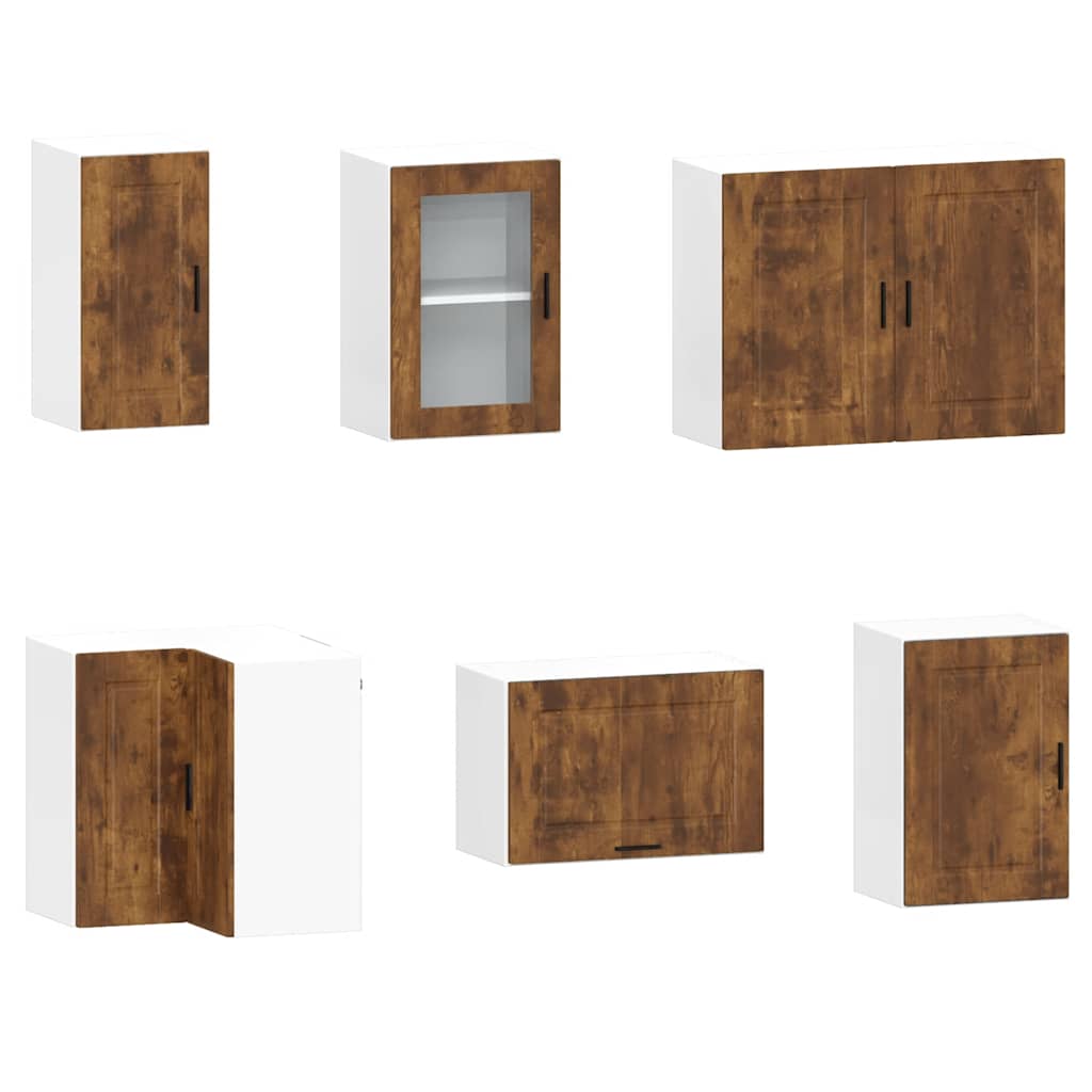 Set Mobili da Cucina 11 pz Porto Rovere Fumo in Truciolato | homemem39