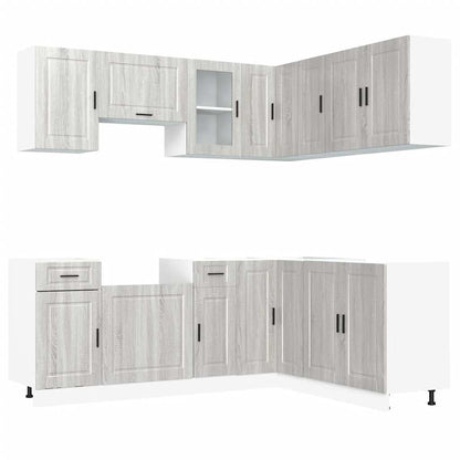 Set Mobili da Cucina 11 pz Porto Grigio Sonoma in Truciolato - homemem39