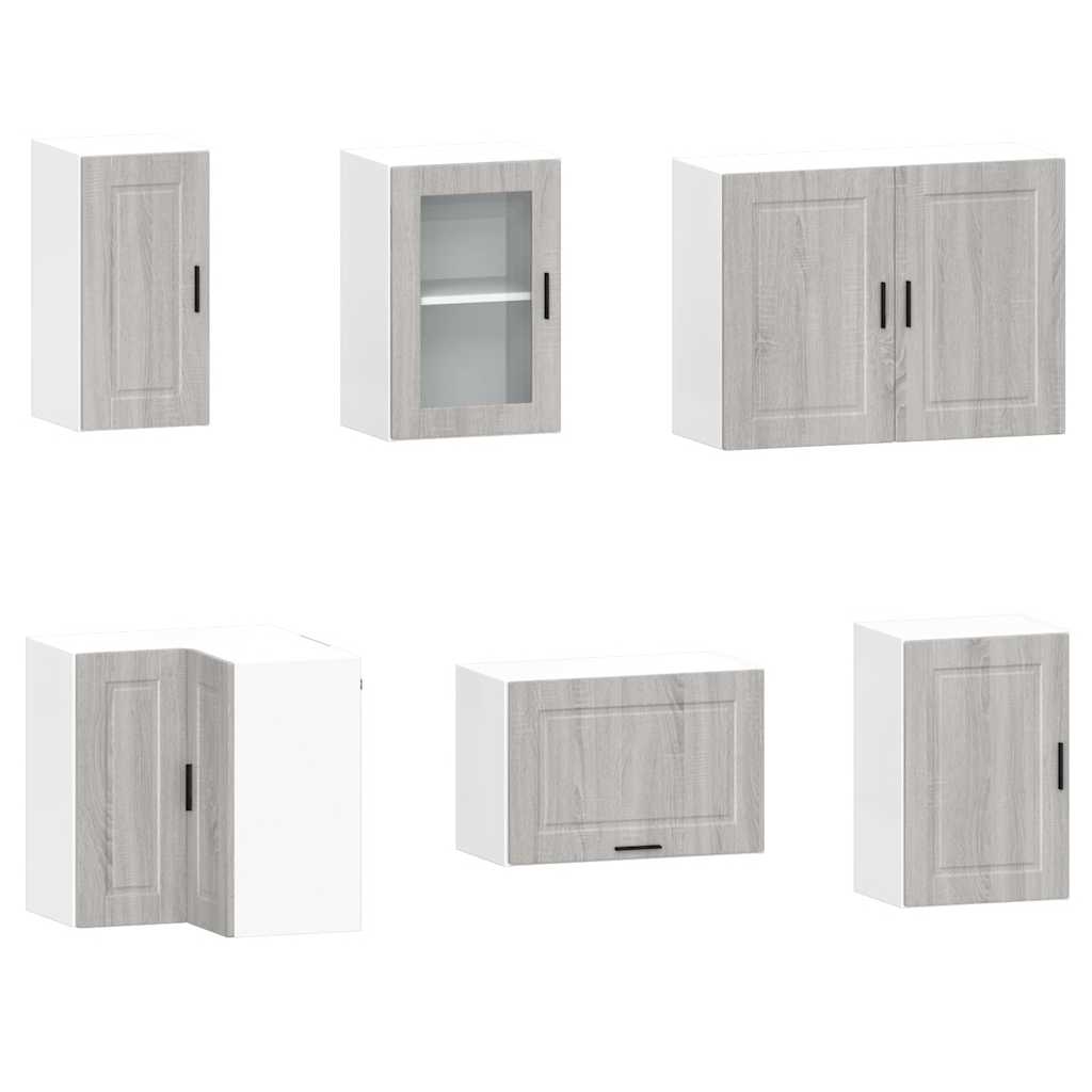 Set Mobili da Cucina 11 pz Porto Grigio Sonoma in Truciolato - homemem39