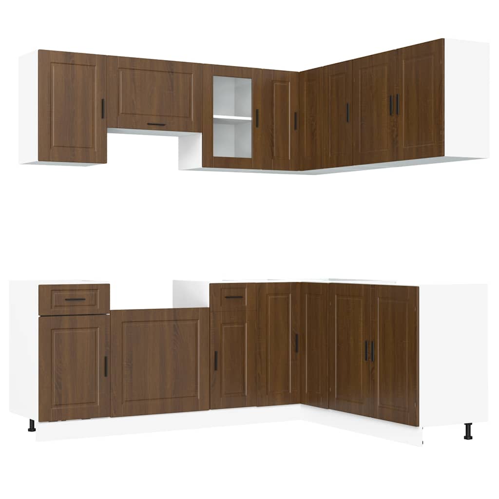 Set Mobili da Cucina 11 pz Porto Rovere Marrone in Truciolato | homemem39