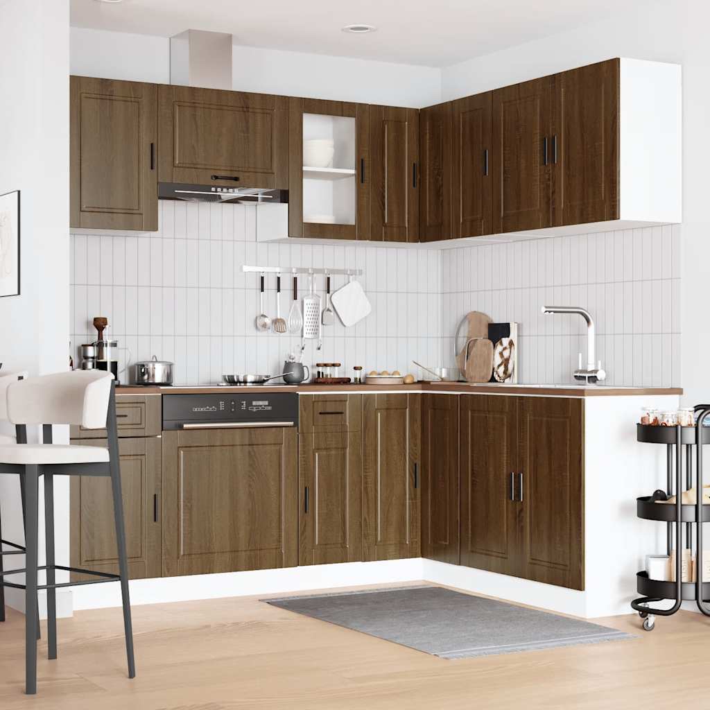 Set Mobili da Cucina 11 pz Porto Rovere Marrone in Truciolato | homemem39